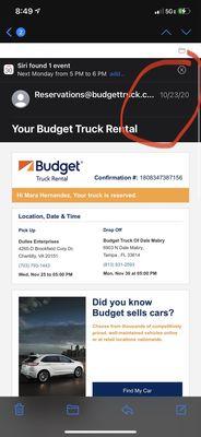 Budget Truck Rental