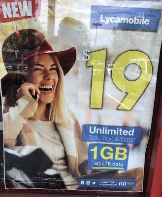 Lycamobile new SIM card & Recharge