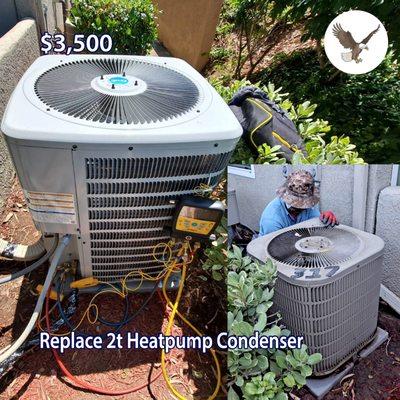 $3,500 Replace 2t heatpump condenser