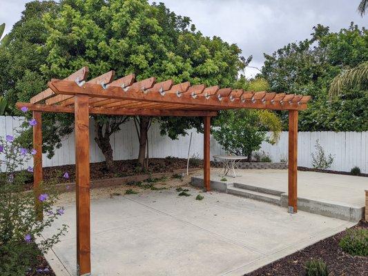 Stained pergola in Weston, FL