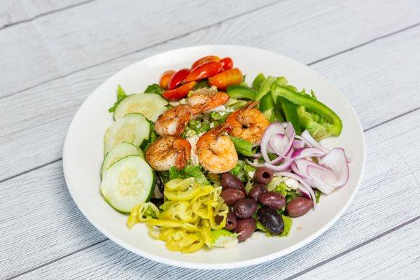 Greek Salad with Shrimp