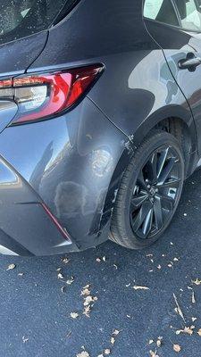 Scratched car