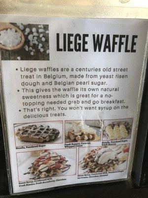 Waffle menu