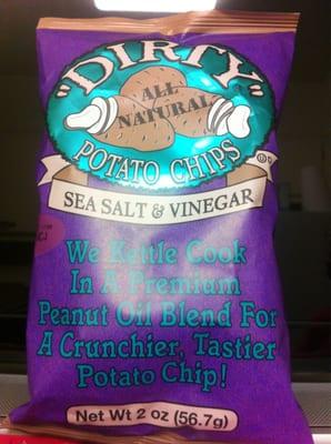 Only grocery chain in town to carry "DIRTY" POTATO CHIPS. Salt & Vinegar's my fave....