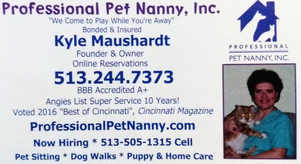 Your fur babies will adore their nanny