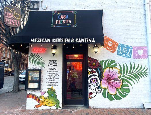 Mural for Casa Fiesta Mexican restaurant and bar in Shockoe Bottom in downtown Richmond