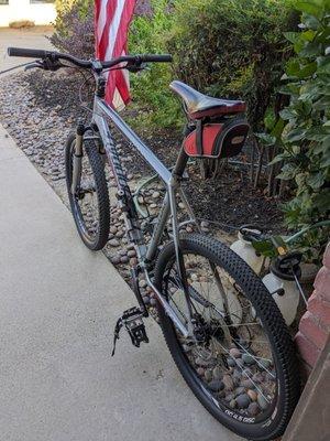 Cannondale mt bike purchased 2011 from owner Kerry Ryan in for annual tune-up.