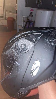 Broken helmet