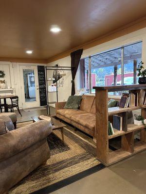 Even more couches to lounge on or do work! And some books to read!