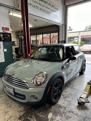 2013 Mini Cooper  In for regular maintenance