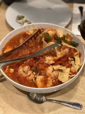 Shrimp Fra Diavolo with linguine