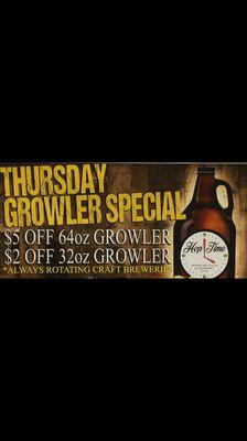 Thursday Growler fill specials