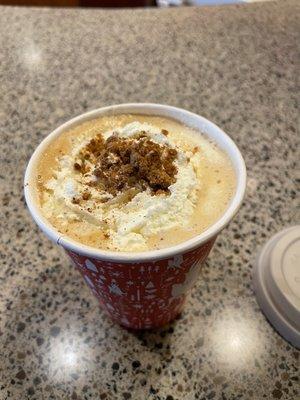 Holiday cookie latte