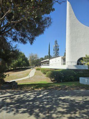 The church building outside