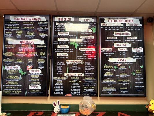 New updated digital menu