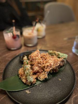 crispy beef belly fritters