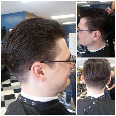 This haircut was done by John. Come check him out on Sunday, Monday, Wednesday, and Saturday.