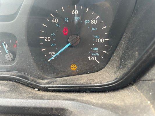 Dirt and warning lights that would not go off