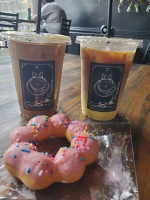 Mochi donut and coffee