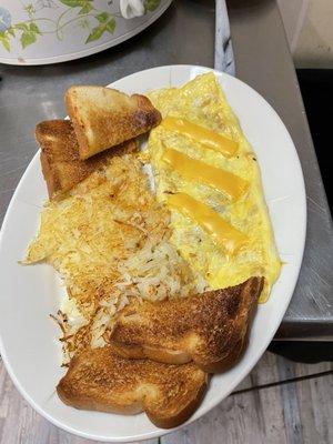 Ham and cheese omelette