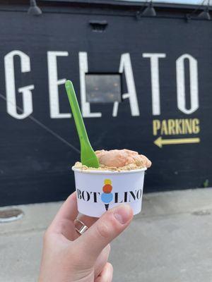 Botolino's Gelato: Marsala Chai & Red Guava Sherbet