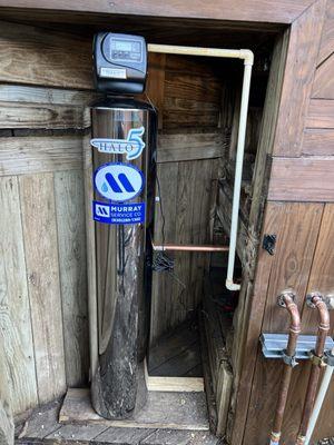 Halo five Water Softener or whole house filtration system installed by Murray Service Company in Boerne