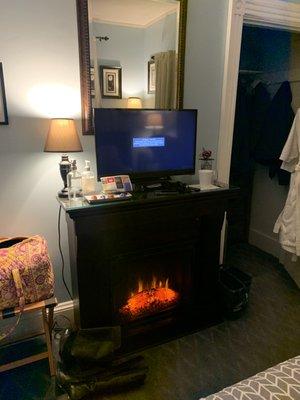 Fireplace with TV