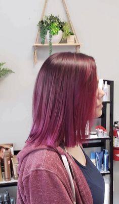 Magenta balayage. Low maintenance faction color!