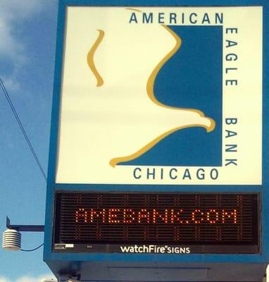 Look for the American Eagle sign on the east side of Western Ave.