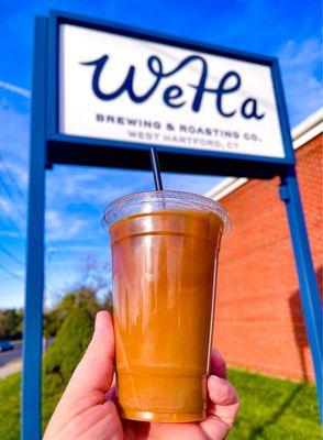 Large iced cold brew coffee