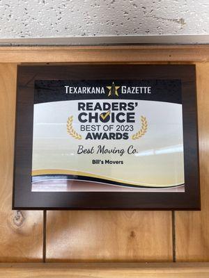 Texarkana readers choice for 6 years in a row.