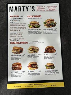 Front menu