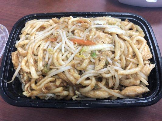 Chicken udon ( way overcooked pasta)