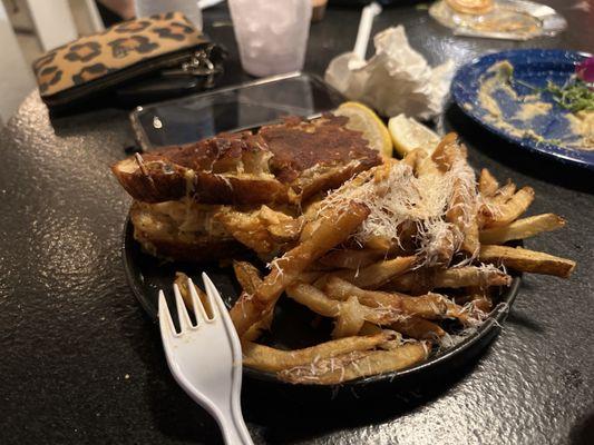 Lobster and Crab Grill Cheese w/ fries