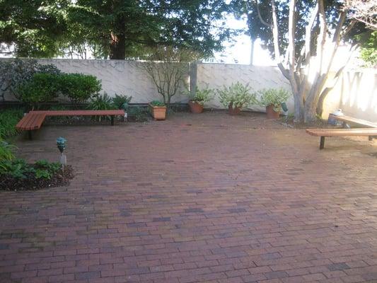 outdoor courtyard area in the main entrance