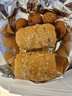 Fried corn hush puppies