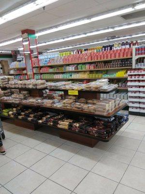 Aisle with cookies and cakes