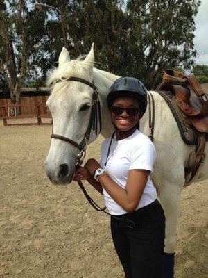 Students learn to ride and care for horses.