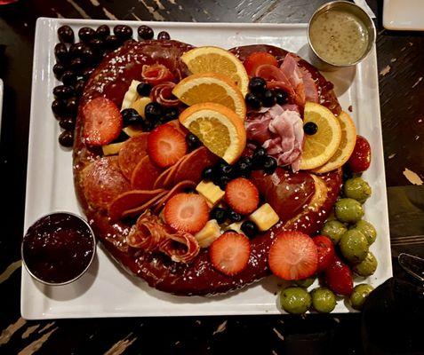 Pretzel charcuterie board