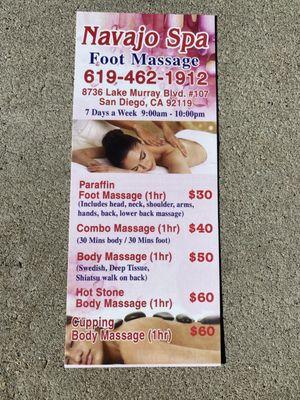 It's a very nice massage place! All workers are very friendly and professionally, and they are very clean.