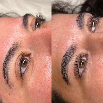 Lash lift and brow lamination combo