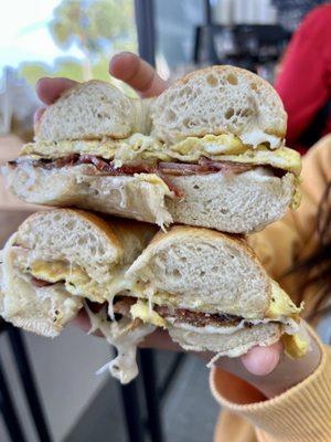 Hidden gem. The food and drinks are FRESH!!! This is a breakfast sandwich with their homemade bagels ya'll. Legit.