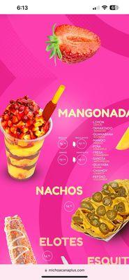 La Michoacana Plus Current Website Menu  Regular $6.50 Grande $7.90