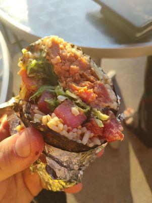 Spicy tuna burrito