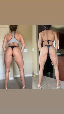 Bikini athlete before and after 10 weeks