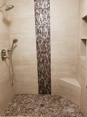 My shower designed by Gus and installed by Mario is beautiful.