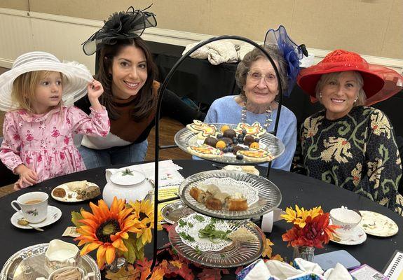 Four generations celebrating together at the Mother Daughter Thanksgiving Tea. Thanks for lending us your space Gorton Community House.