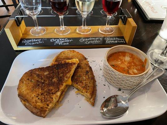 Grilled Cheese and Tomato Soup. Delicious!!