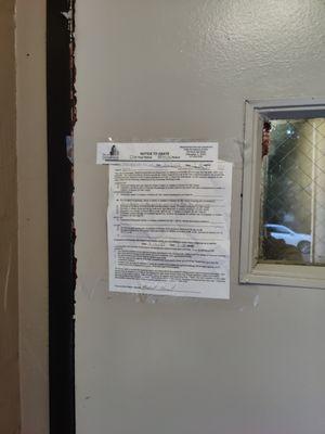 City notice not addressed for over one month