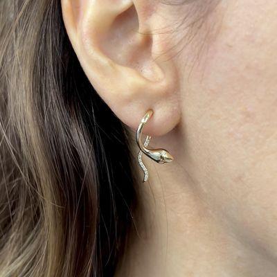 Diamond Snake Earrings